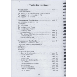 Partitions celtiques pour instruments en Mib (saxophone alto..)